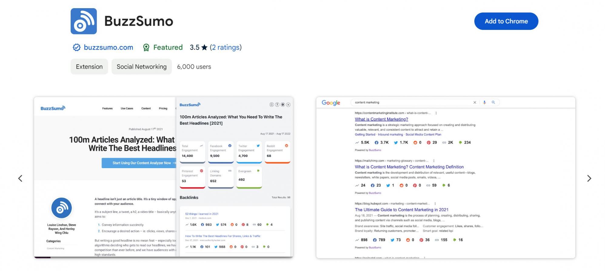 Buzzsumo homepage