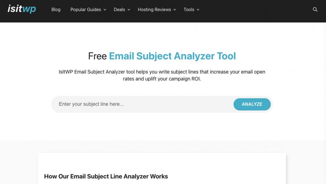 Email Subject Line Analyzer Tool