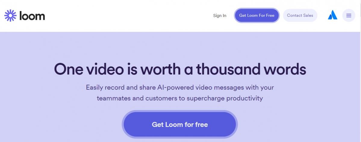 Loom homepage