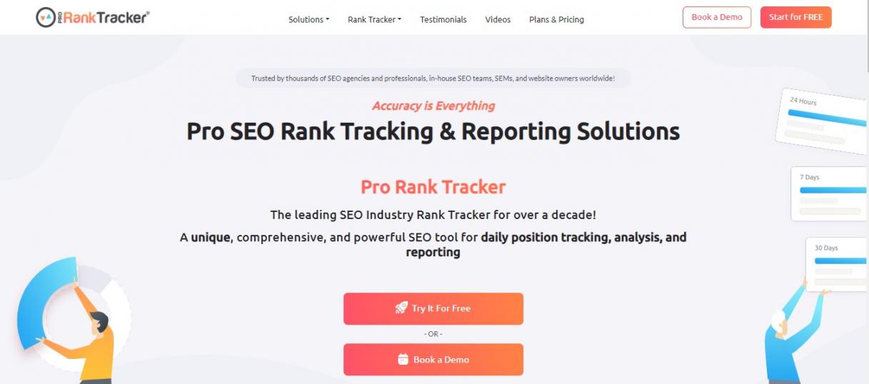 ProRanktracker homepage