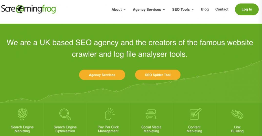 Screamingfrog Homepage