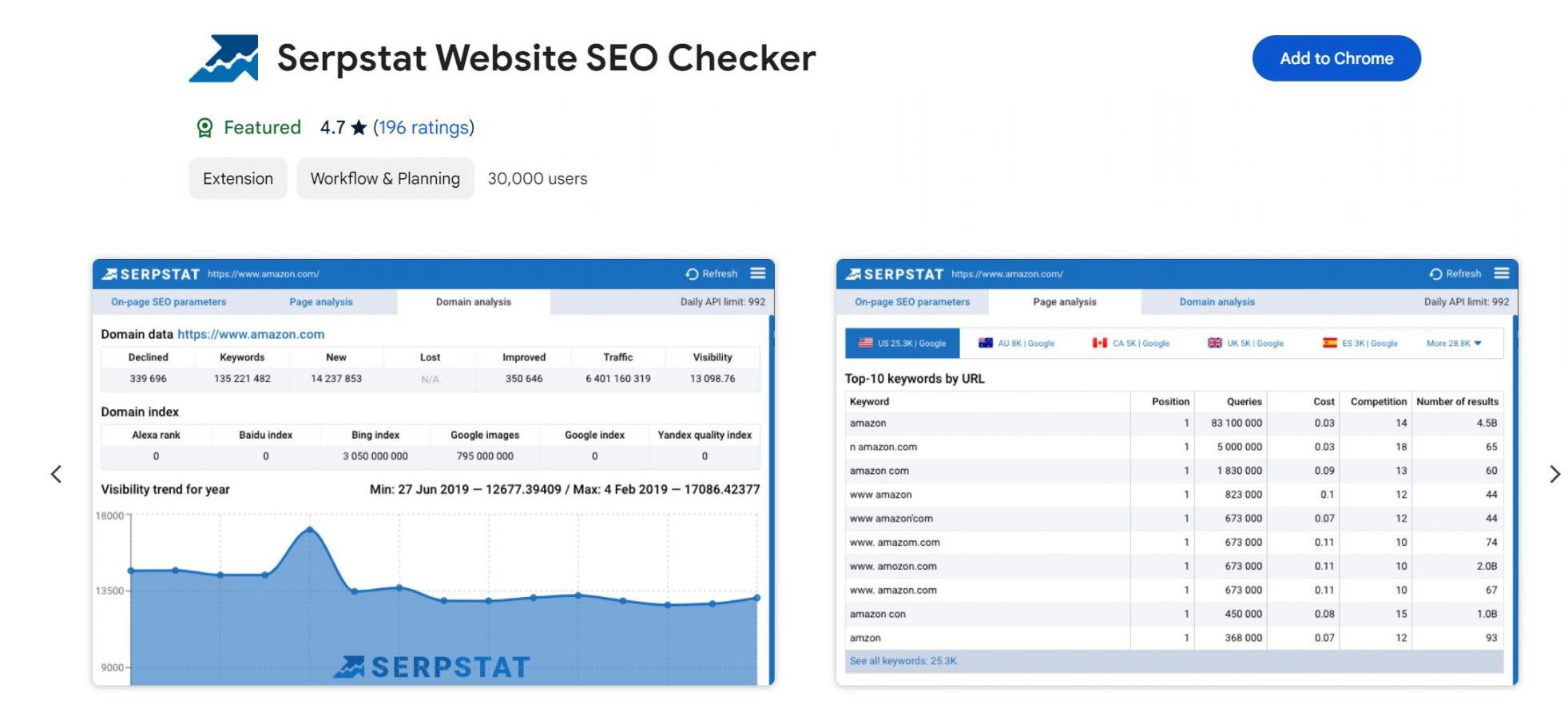 Serpstat homepage
