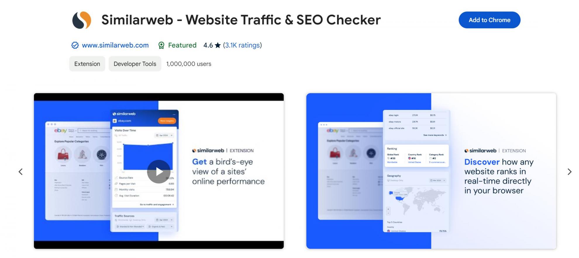 Similarweb homepage