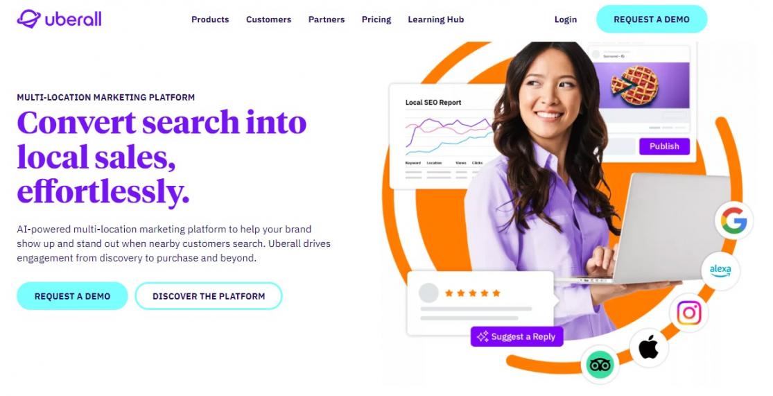 Uberall homepage