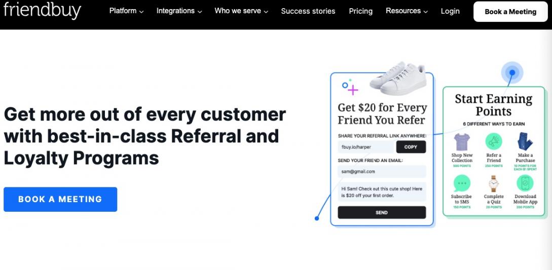 Friendbuy Homepage
