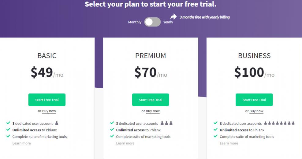 Phlanx Pricing-