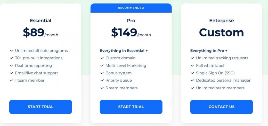 Tapfilliate pricing