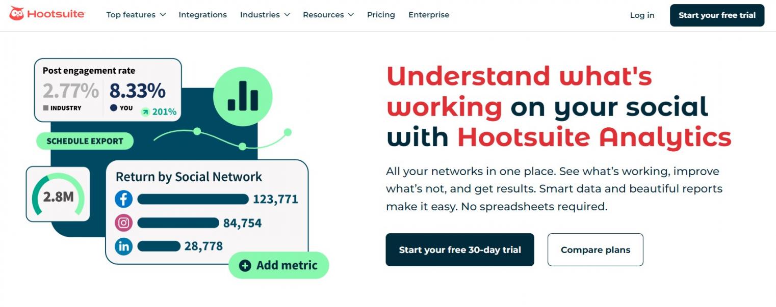 hootsuite homepage