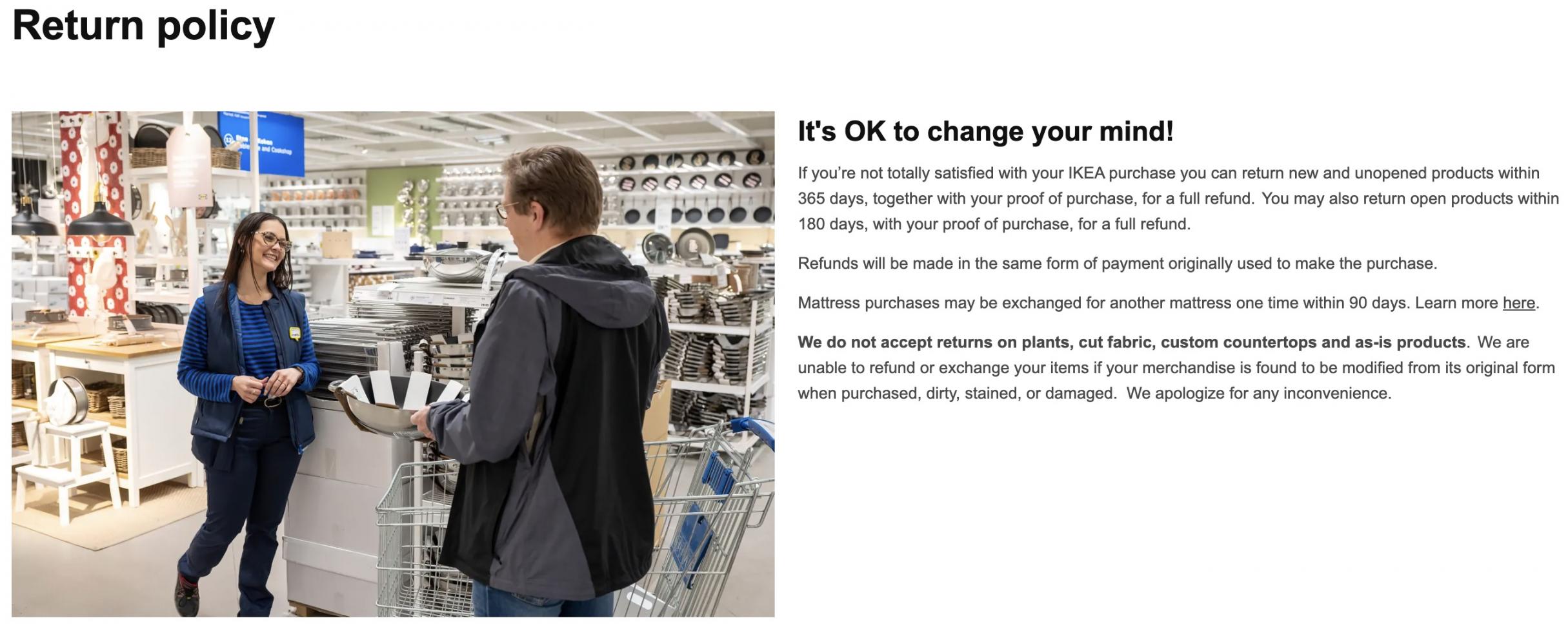 ikea return policy
