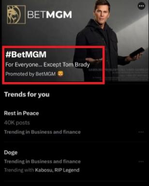 Promoted Trending Topics X