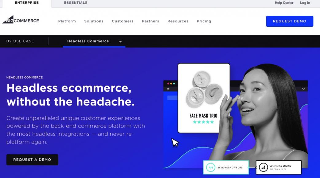 BigCommerce headless ecommerce home page