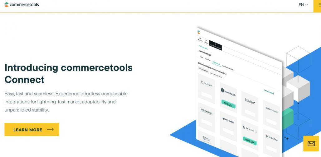 CommerceTools home page