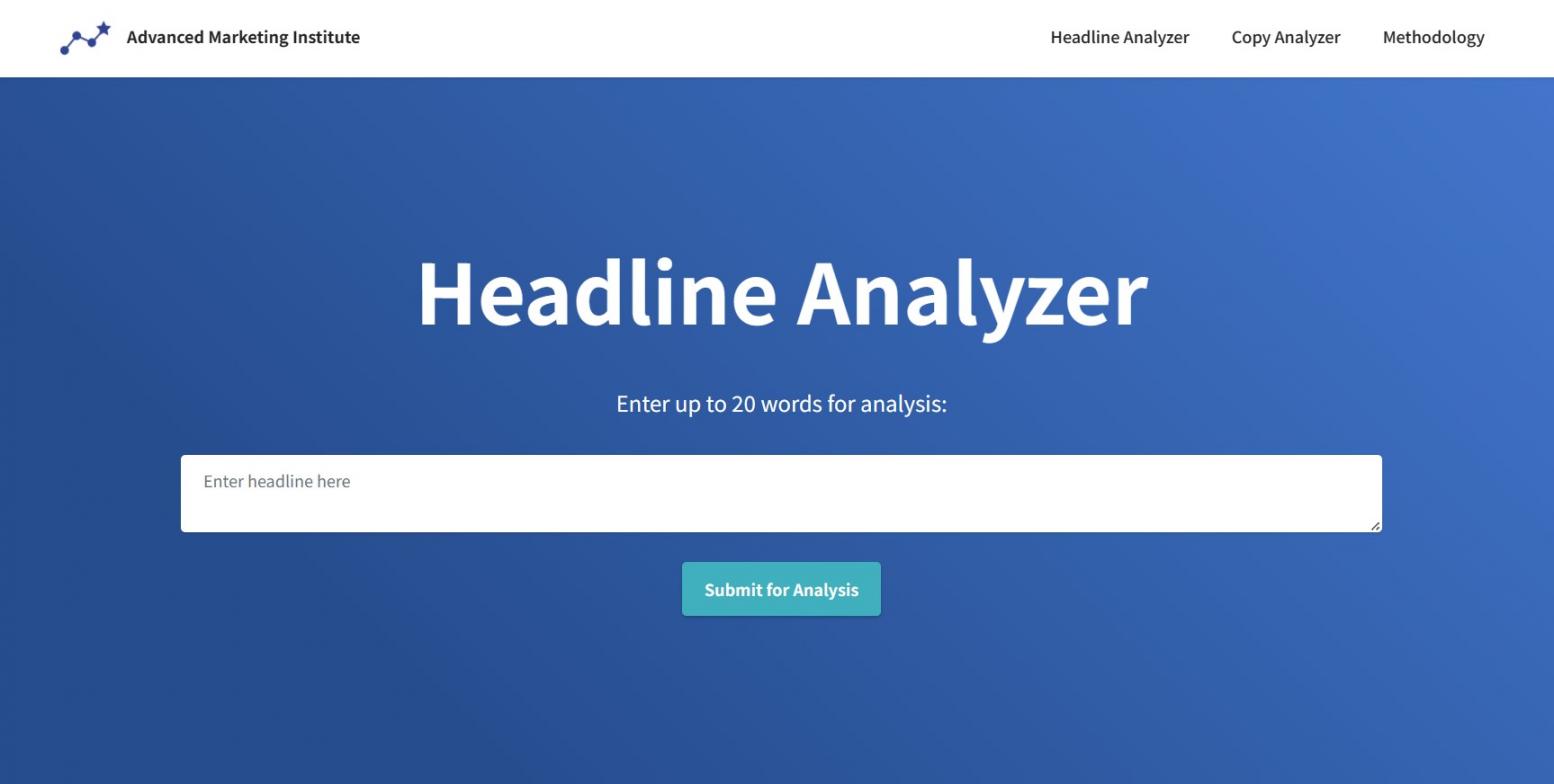 Headline Analyzer by Advanced Marketing Institute