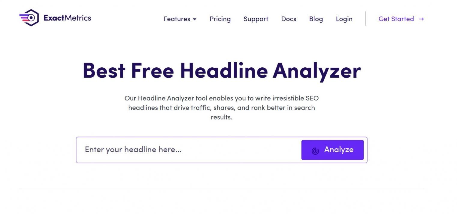 Headline Analyzer by ExactMetrics