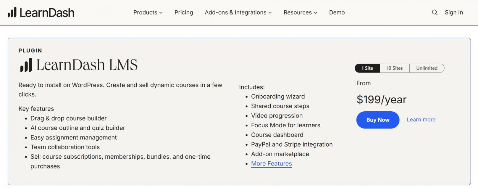 6 - LearnDash Pricing - plugin