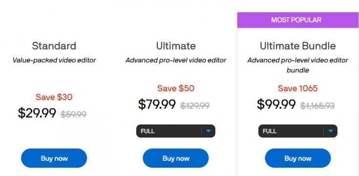 Pinnacle-Studio pricing