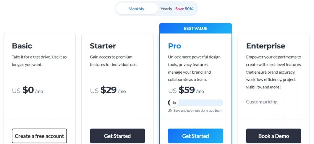 Visme Pricing