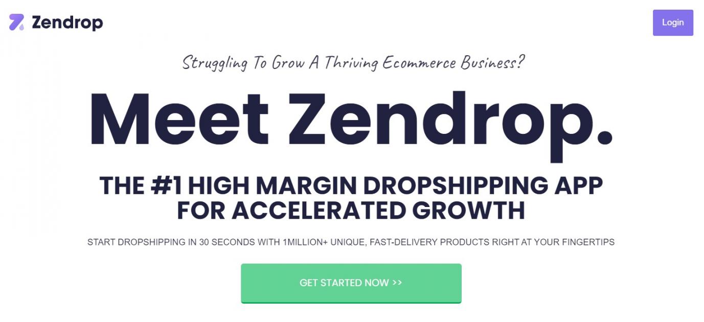 Zendrop homepage