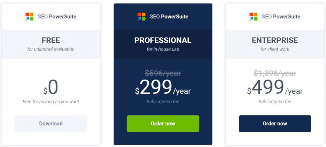 SEO PowerSuite pricing