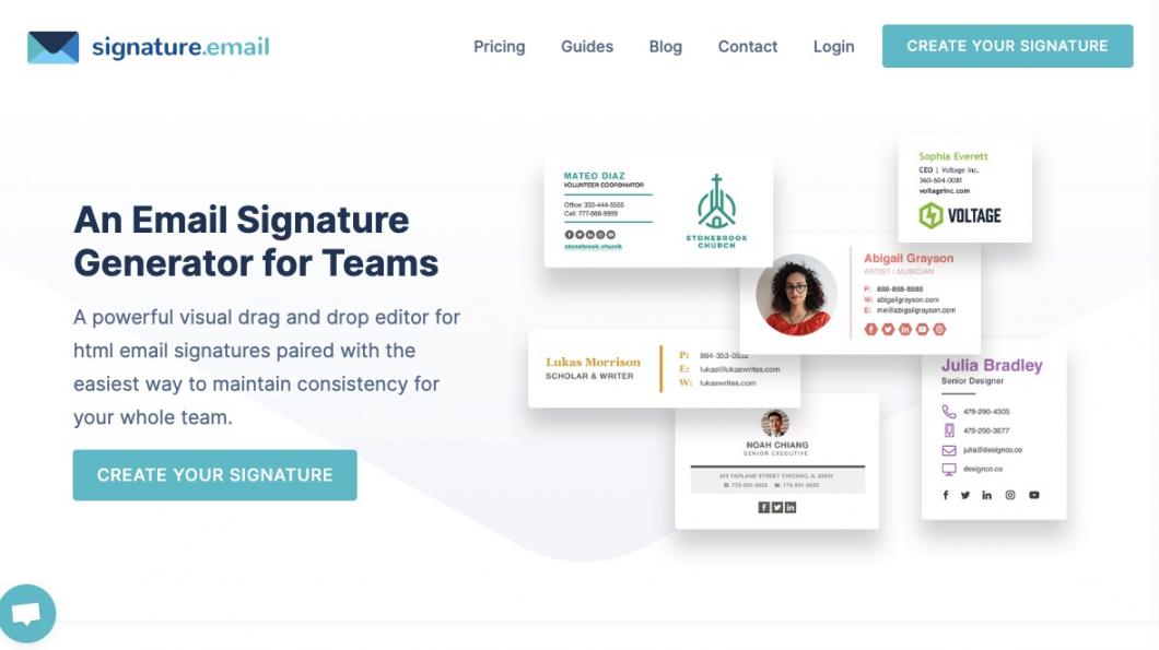 Signature.email Homepage