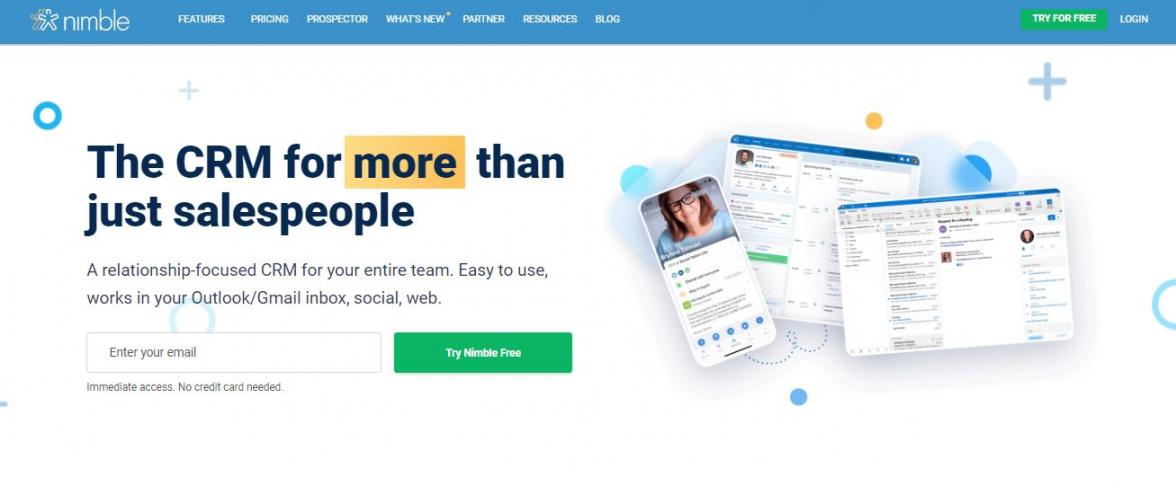 Nimble homepage