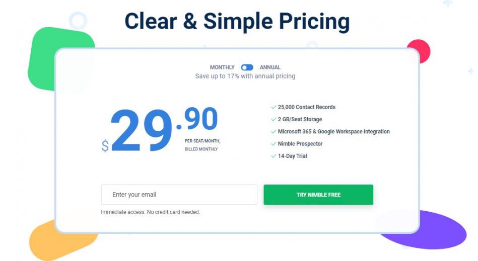 Nimble pricing
