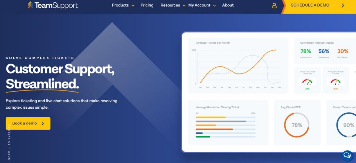 TeamSupport homepage