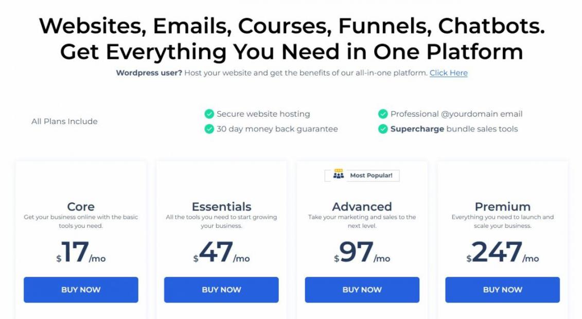 Builderall Pricing
