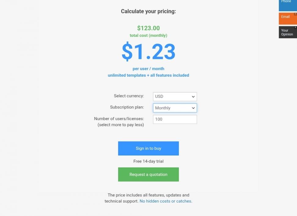 Code Two Signature Pricing