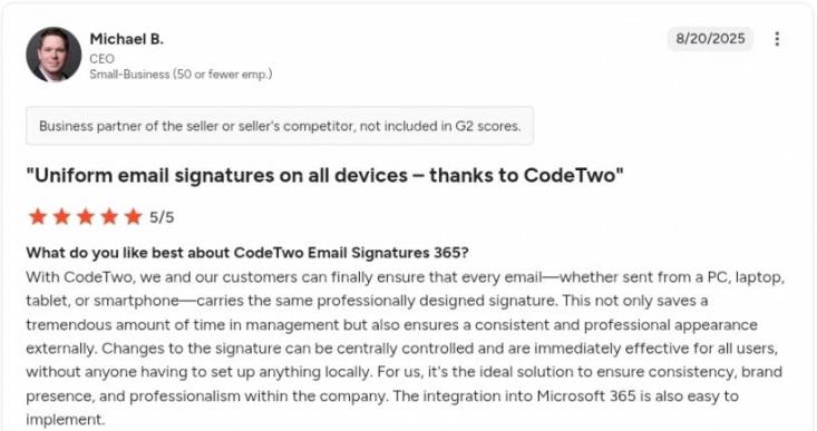 Code Two Signature rating