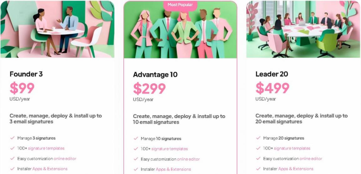 Email signature rescue pricing