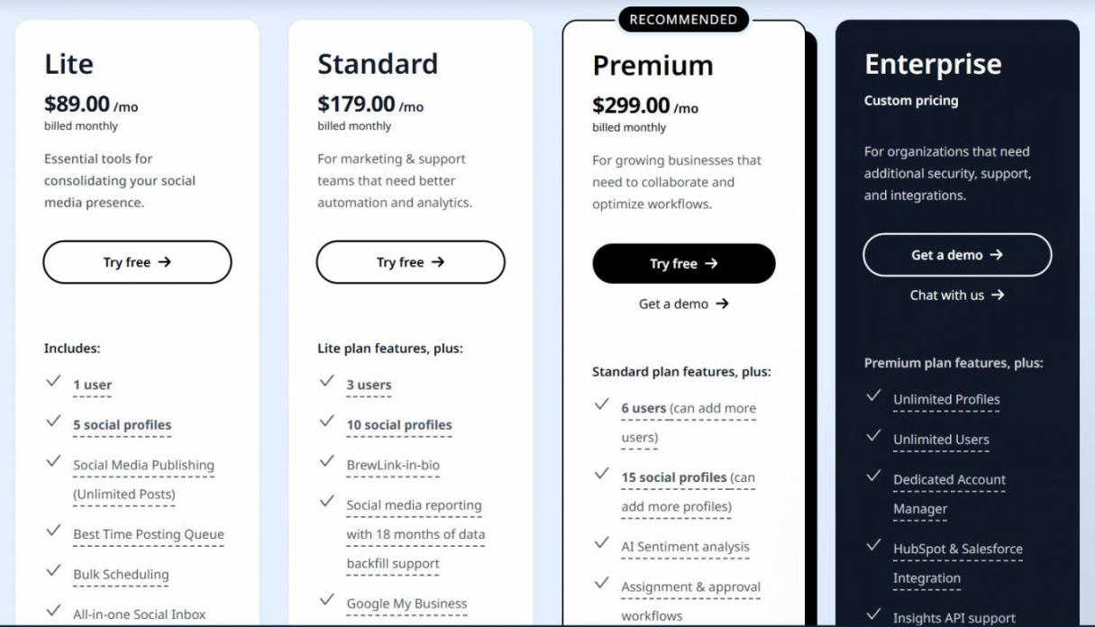 Statusbrew pricing