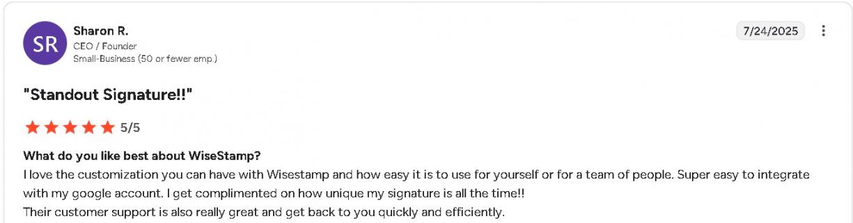 Wisestamp review