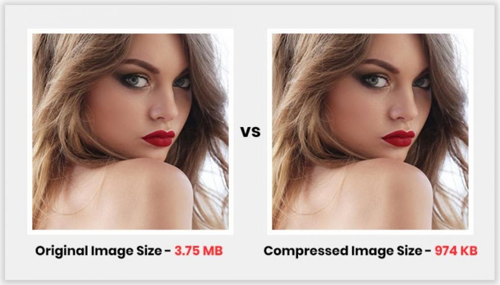 Comparision of normal image and compressed image