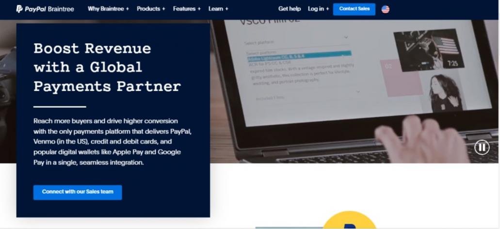 PayPal Braintree home