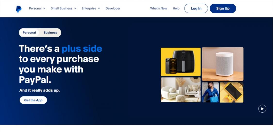 PayPal home