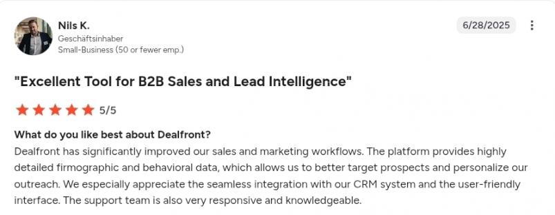 Dealfront review