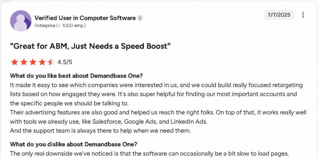 Demandbase rating