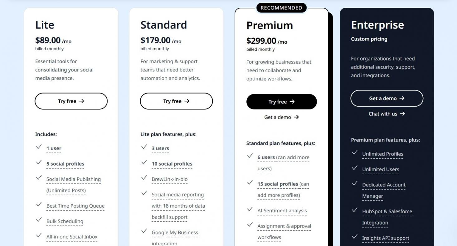 Statusbrew pricing