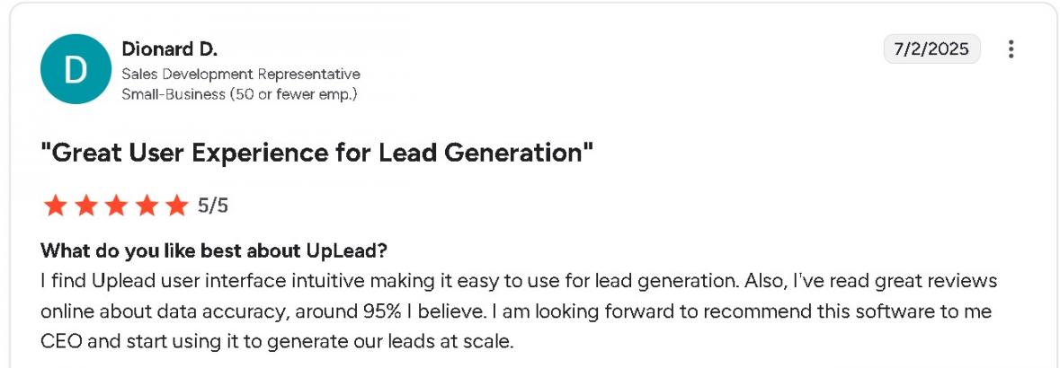 Uplead rating