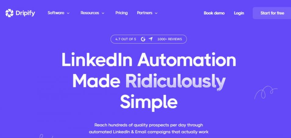 Dripify Homepage