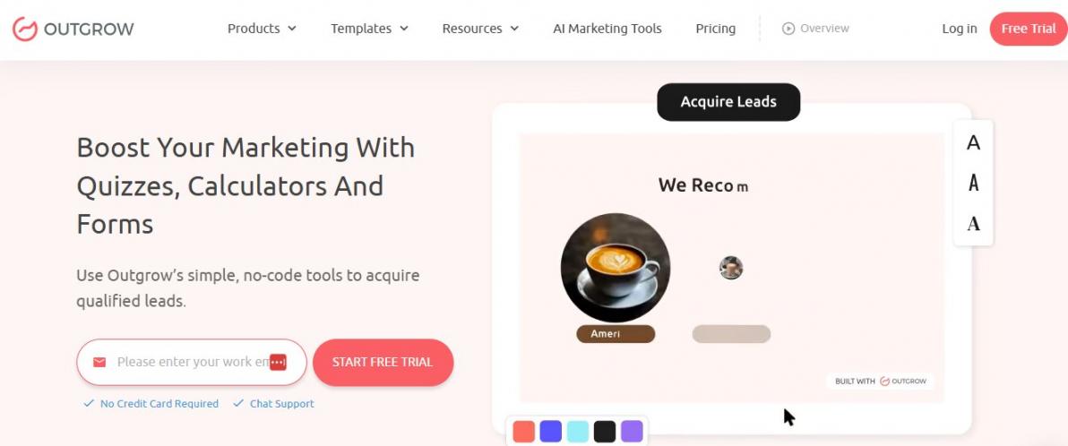 Outgrow Homepage