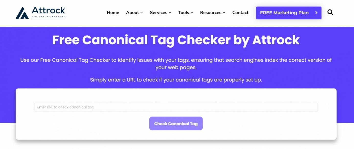 Attrock Canonical Tag Checker