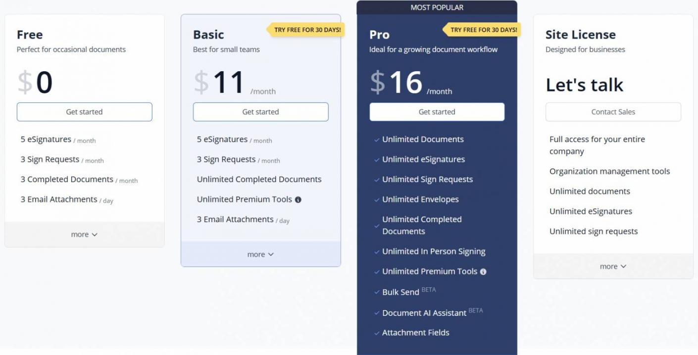 DocHub Pricing