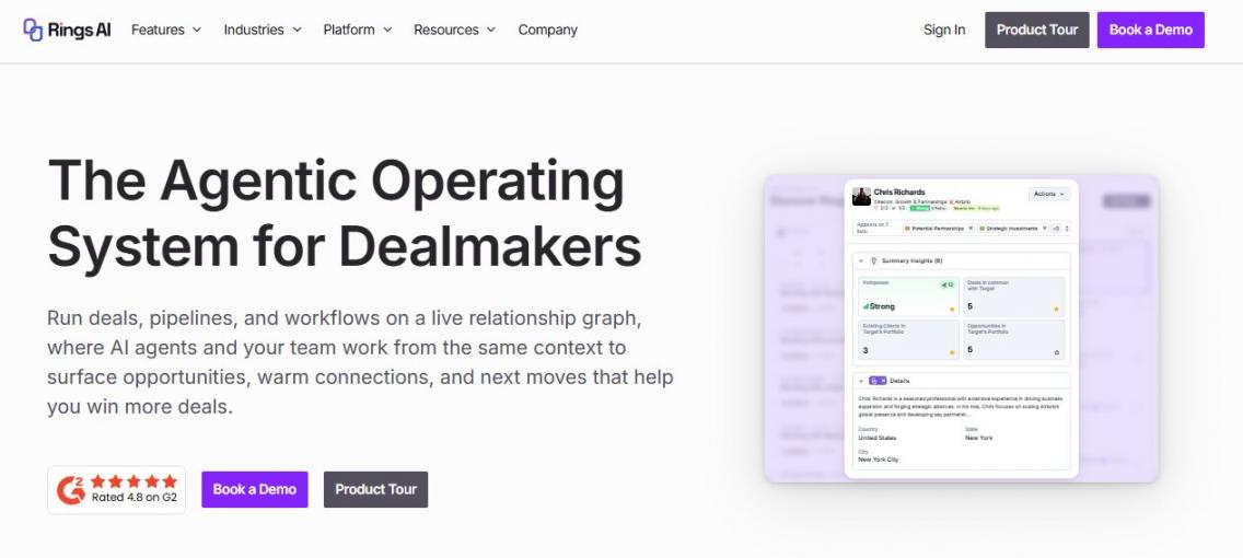 Rings AI Homepage