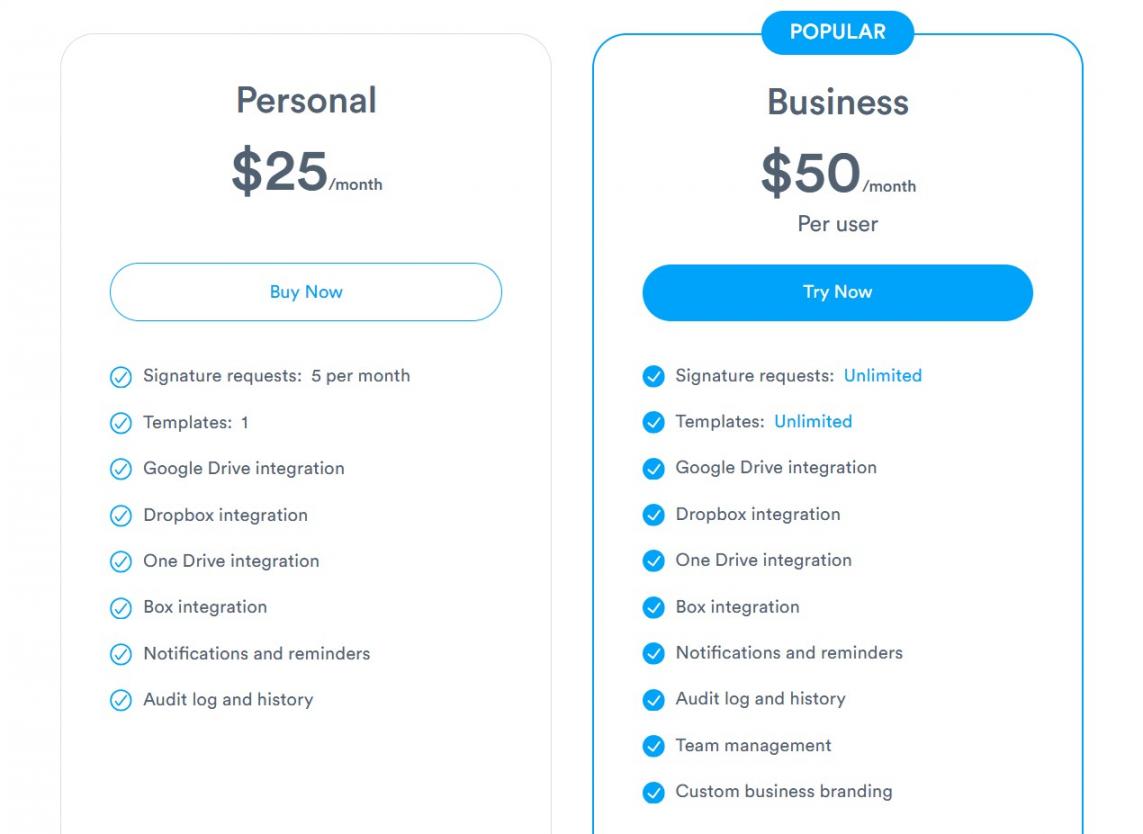 Signaturely Pricing