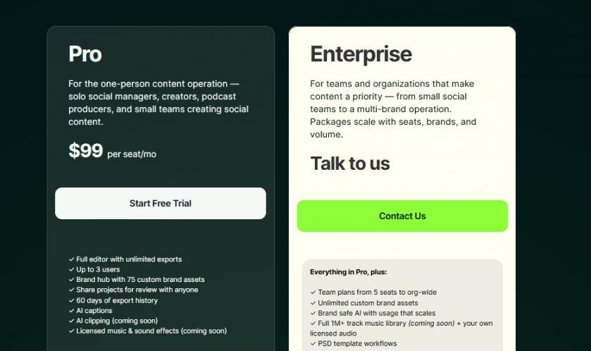 Slate Pricing Plans