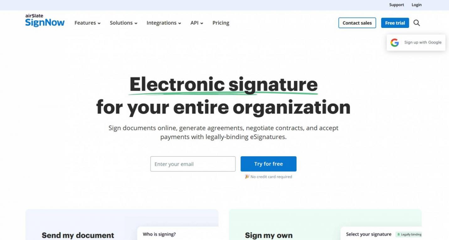 airSlate SignNow