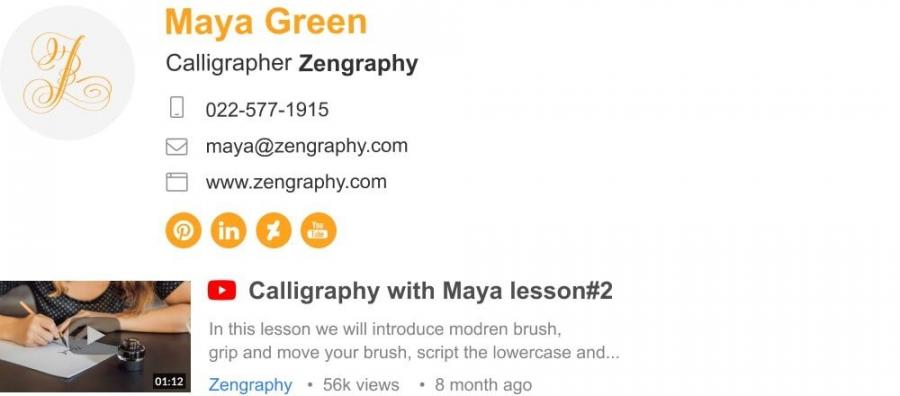 Maya Green signature