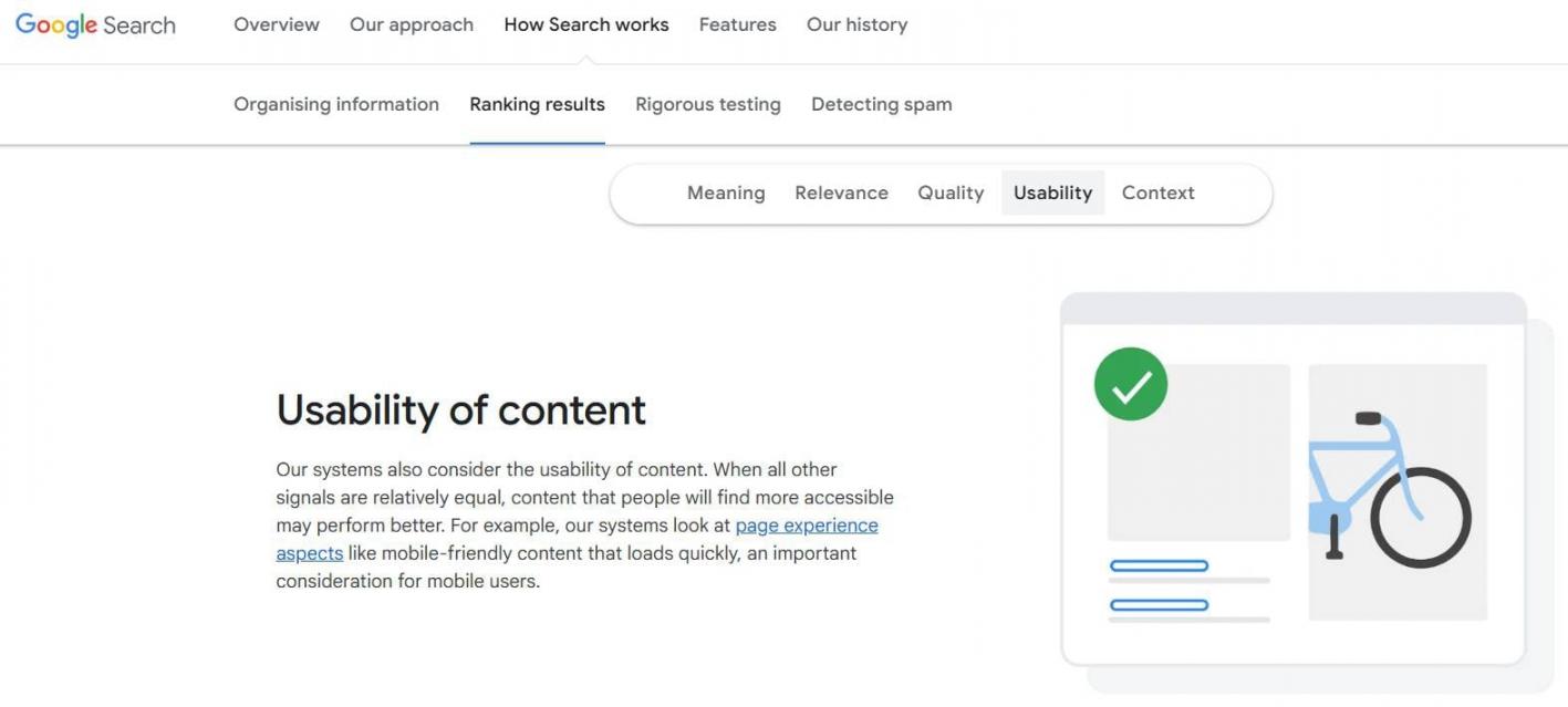 Usability of the Content
